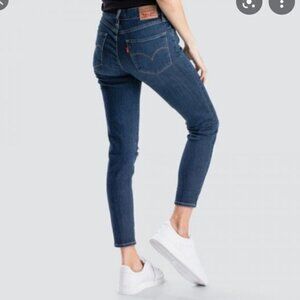 Levi's 721‎ High Rise Skinny Ankle Jeans Medium Blue Womens Size 27